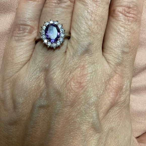 NWOT Sterling Silver 925 Amethyst Ring - Picture 3 of 4